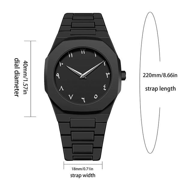Men's black Stainless Steel Wathch