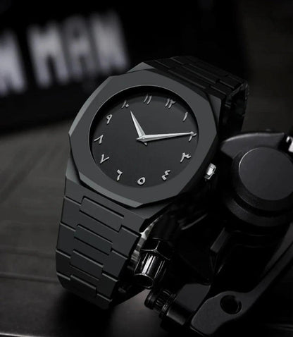 Men's black Stainless Steel Wathch